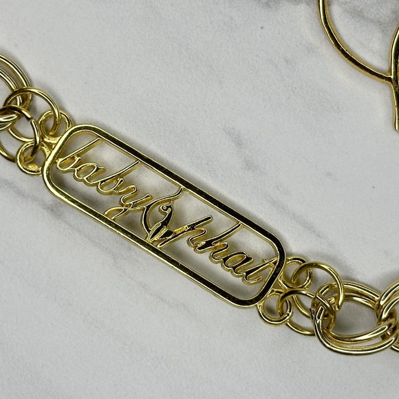 Baby Phat Vintage Y2K Gold Tone Metal Chain Link Belt OS One Size - Picture 12 of 16